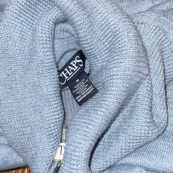 Chaps Blue Turtleneck Size Medium Like new - Picture 3 of 6